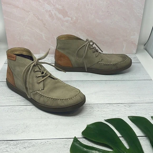 Sebago Ryde Chukka Boots in Dark Taupe Nubuck / Tan Leather 10.5M S1 - Picture 1 of 9